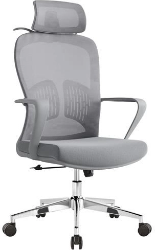 Ergonomická kancelárska stolička Baby Mix s opierkou hlavy a bedrovou oporou čierna