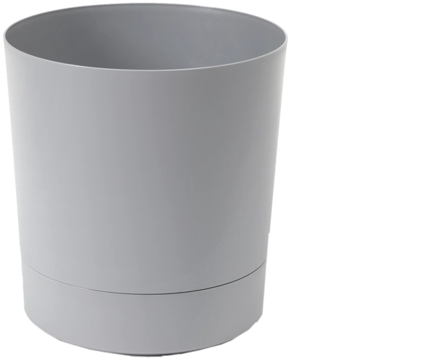 Kvetináč s podstavcom Aura 28 cm – sivý mat