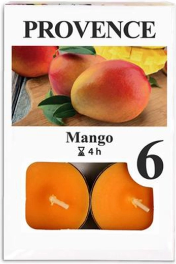 Čajové sviečky Mango, 6 ks