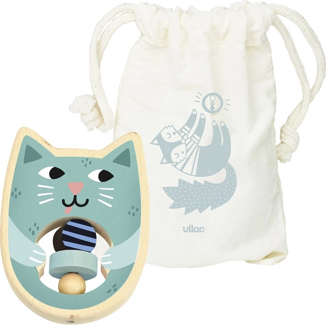 Drevené hrkálka mačka VILAC