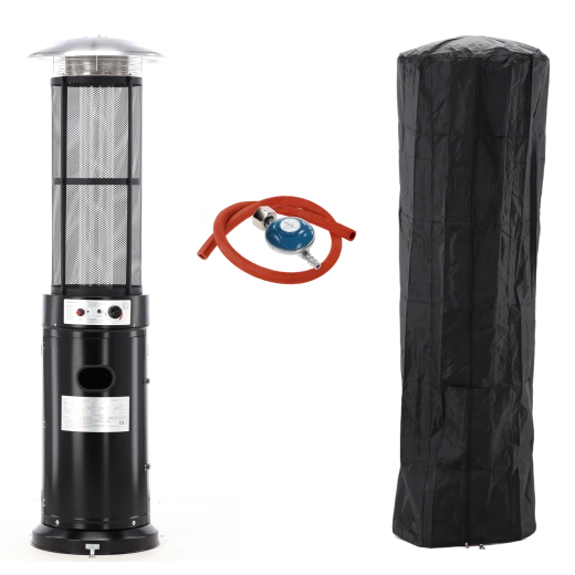 Plynový terasový ohrievač, okrúhly, práškovo lakovaný, 180 cm