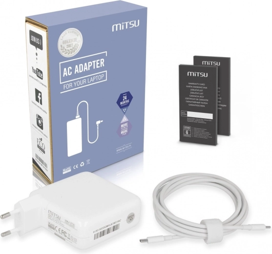 Mitsu USB‑C napájací adaptér pre notebook 87 W s Power Delivery