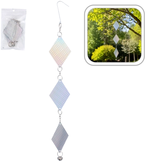 Odstrašovač vtákov – reflexné pásky 50 cm, mix farieb