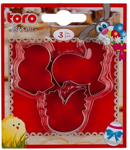 Veľkonočné vykrajovačky – kohút, sliepka a kuriatko, sada 3 ks