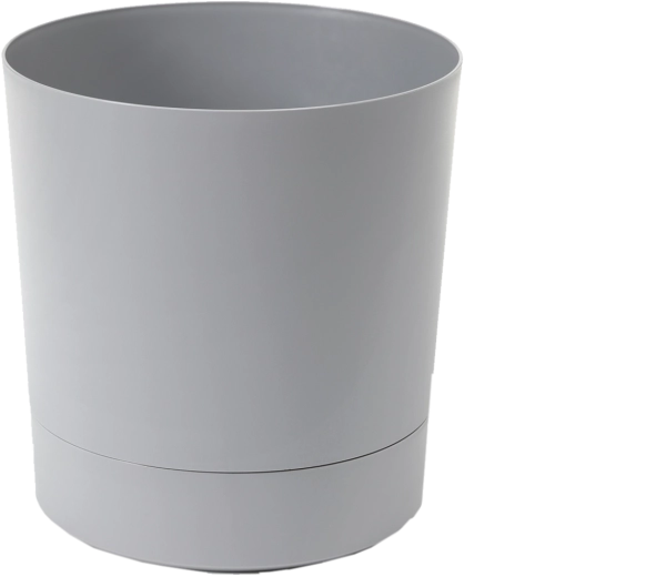 Kvetináč s podmiskou AURA 35 cm – sivý