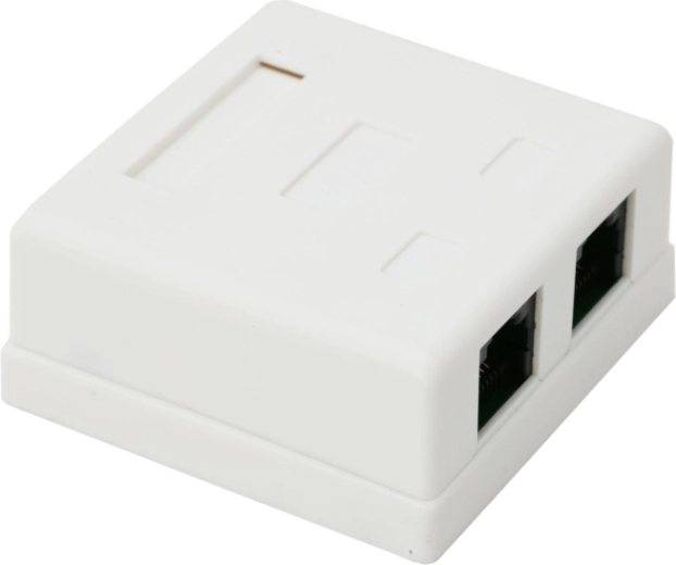 Dvojitá nástenná zásuvka RJ45 UTP Cat.5