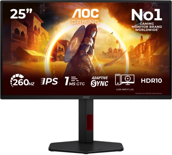 Herný monitor AOC 25G4ZR 24,5" fast IPS 260 Hz s pivotom