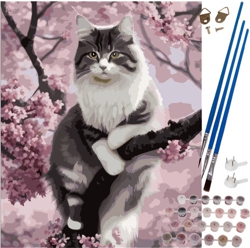 Maľovanie podľa čísel 40 × 50 cm – mačiatko na plátne