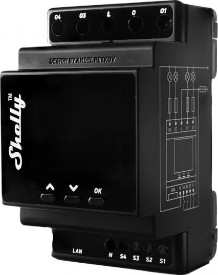 Relé Shelly Pro 4PM s meraním výkonu a Wi-Fi pripojením