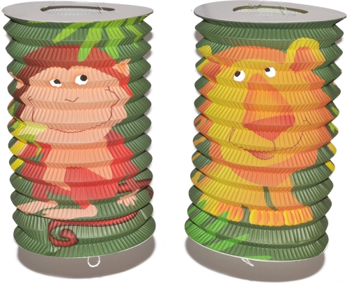 Lampión valec s motívom zvierat 16 cm