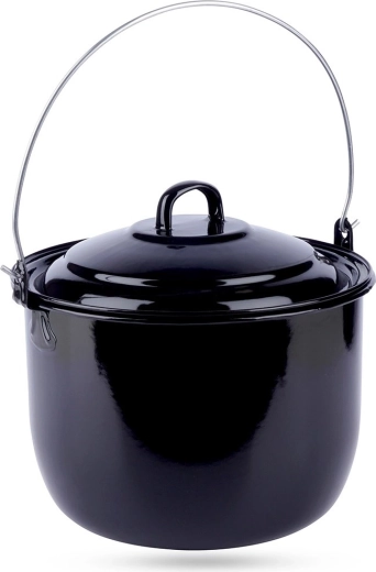 Smaltovaný závesný maďarský kotlík s pokrievkou Ambiance 7,7 l