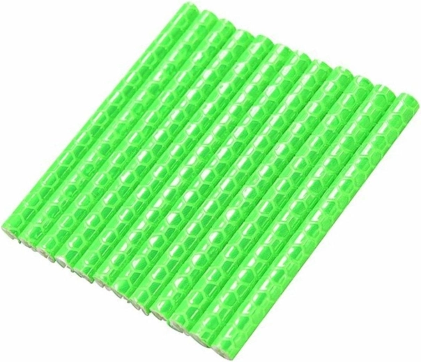 Zelené reflexné trubičky na špice kolesa