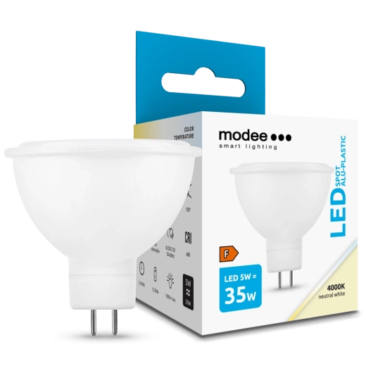 LED žiarovka GU5.3/MR16 5 W neutrálna biela 4000 K – Modee Lighting