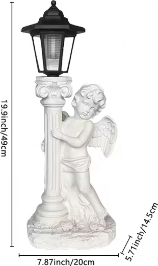 Solárna záhradná lampa s anjelikom 49 cm