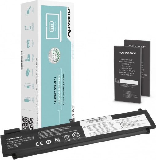 Movano batéria pre Lenovo ThinkPad T480s (L17L3P71, 01AV478) 4650 mAh 54 Wh