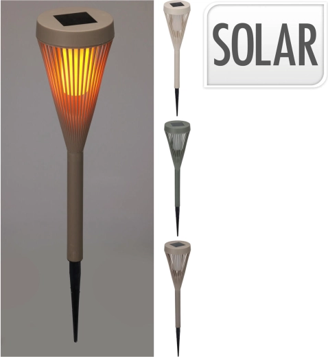 Solárna záhradná LED lampa z polypropylénu, matný mix farieb 46,5 cm