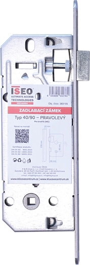 Zadlabací zámok ISEO s kľúčom 90/40/20/230