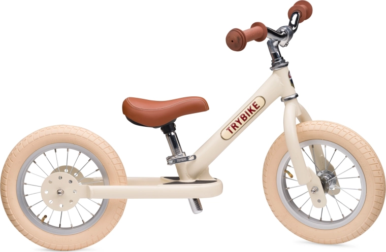 Trybike detské balančné odrážadlo prvý bicykel krémové
