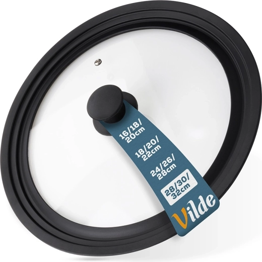 Univerzálna sklenená pokrievka so silikónovým okrajom 28/30/32 cm