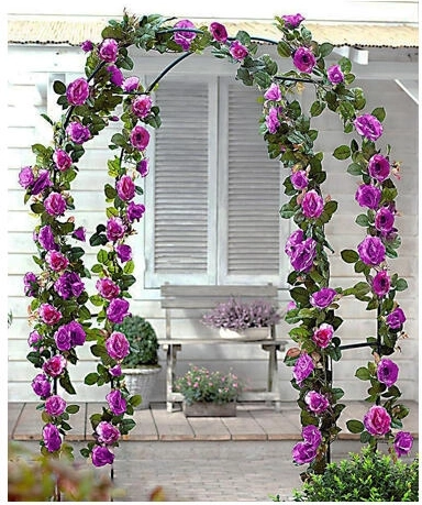 Oblúková opora pre popínavé rastliny 240 × 140 × 37 cm, kovová, zelená