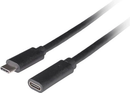 Predlžovací kábel USB‑C 3.1, M/F, 1,5 m, čierny