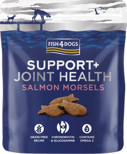 Fish4Dogs maškrty pre psy Support+ zdravé kĺby s lososom 225 g