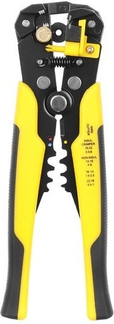 Automatické odizolovacie kliešte s rezačkou a krimpovacími čeľusťami