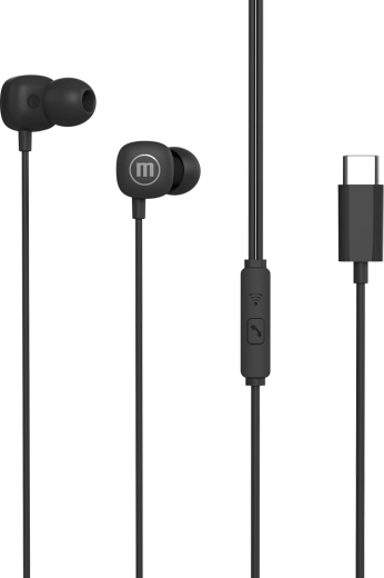Slúchadlá Maxell Square+ do uší s USB-C, čierne