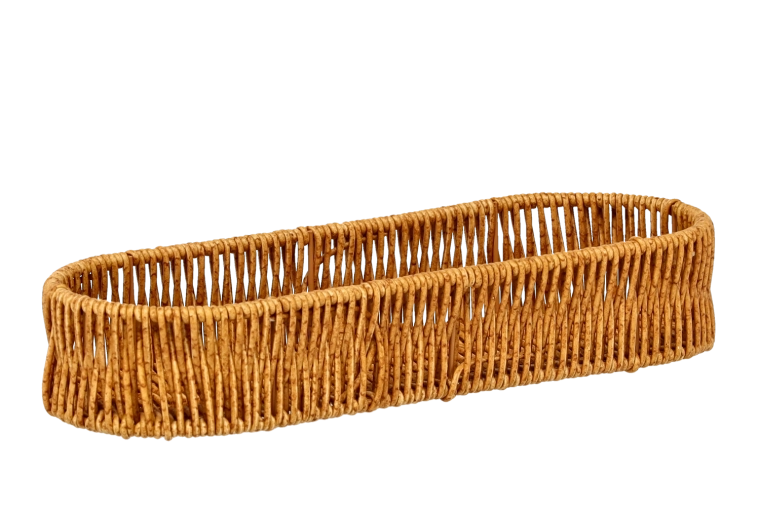 Oválny plastový košík na pečivo a príbory 31 × 11,5 × 5,5 cm