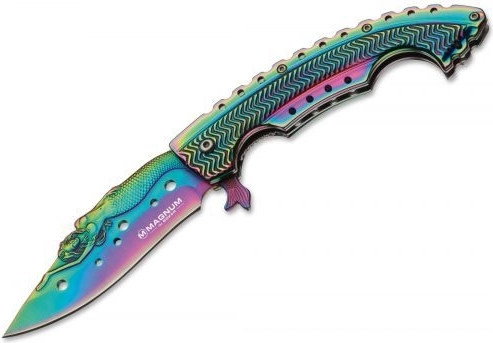 Magnum Rainbow Mermaid vreckový nôž 9,5 cm, dúhový, oceľ