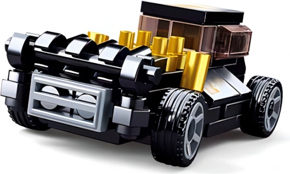 Ťahacie auto čierny Mod Rod stavebnica