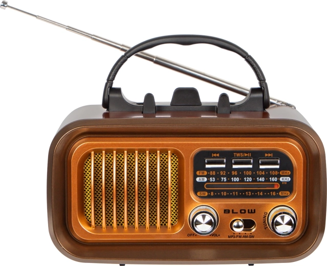 prenosné retro rádio AM/FM so solárnym nabíjaním a Bluetooth