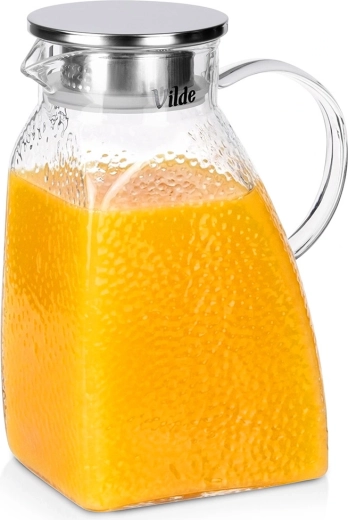 Sklenený džbán Vilde s viečkom do chladničky 1,8 l