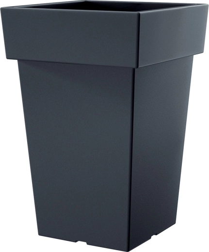 Vysoký hranatý kvetináč Lofly Square 28,9 × 28,9 × 43,9 cm antracit