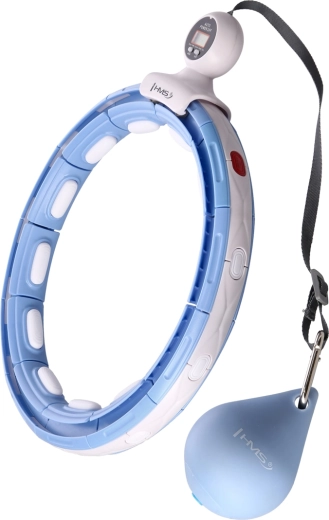 Masážny hula hoop so závažím a počítadlom HMS HHM15, modrý