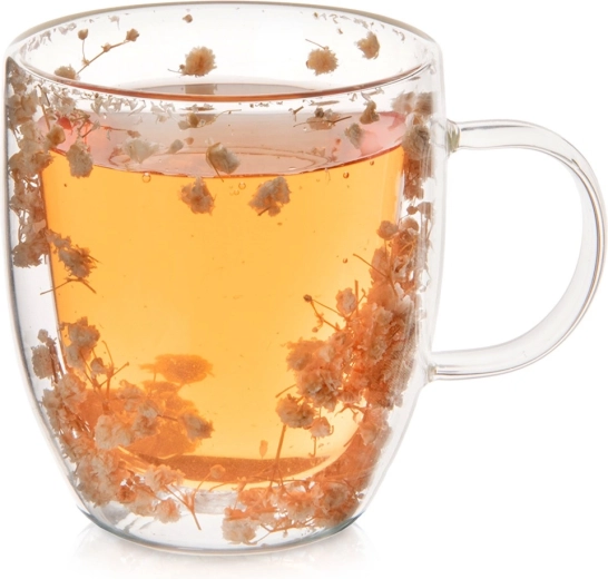 Sklenený termo hrnček s dvojitou stenou 350 ml