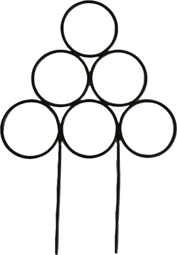 Podpera pre izbové rastliny 25 × 35 cm čierna