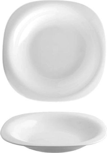 Polievkový štvorcový tanier Boreal 22 × 22 cm z opálového skla