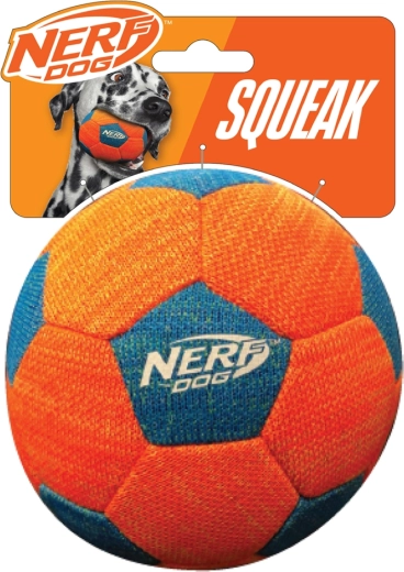 Nerf Dog pískajúca futbalová lopta pre psy 12,7 cm