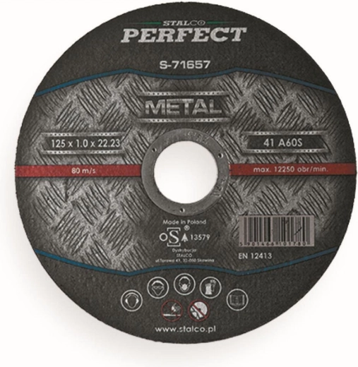 Rezací kotúč na oceľ a nerez 115 × 1,6 × 22,23 mm STALCO