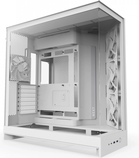 NZXT H9 Flow biela skriňa mid-tower s panoramatickým sklom