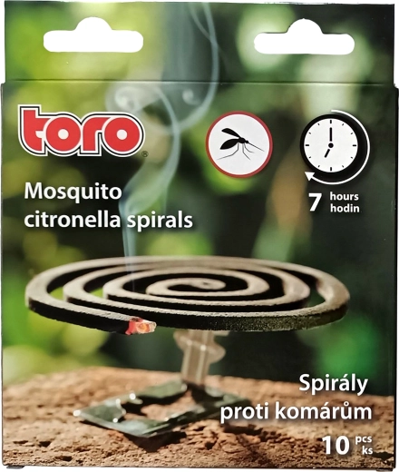 Citronelové špirály proti komárom, 10 ks, doba horenia 7 h