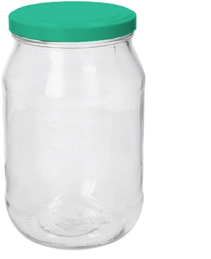 Sklenená nádoba 1700 ml so širokým hrdlom a viečkom 100 mm