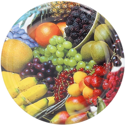 Sada kovových viečok Twist-off 82 mm s ovocným dekorom, 10 ks