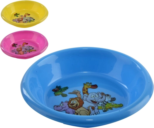Detská plastová miska UH s dekorom, okrúhla 15 cm (mix)