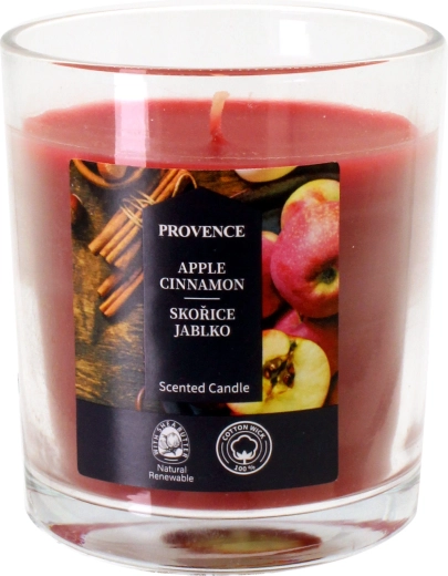 Vonná sviečka v skle Škorica a jablko 7 × 8 cm