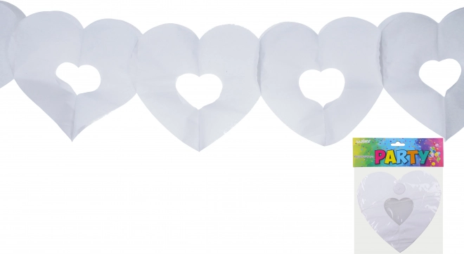 Girlanda biela srdcia 3 m