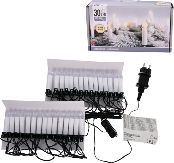LED svetelná reťaz so sviečkami UH 30 LED 4 m – teplé žlté svetlo