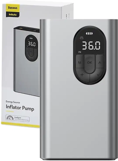 Baseus mini autokompresor s batériou a digitálnym displejom