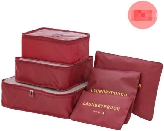 Sada cestovných organizérov do kufra a šatníka - svetloružová